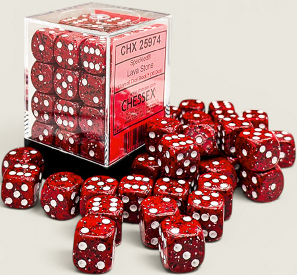 Chessex: 12mm 36D6 Dice Block - Speckled **Pre-Order**