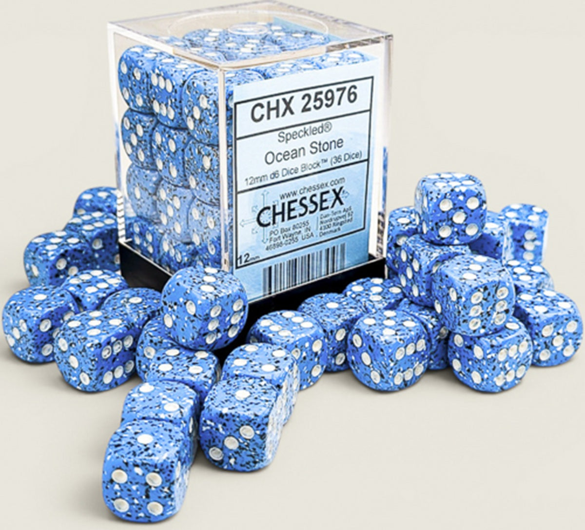 Chessex: 12mm 36D6 Dice Block - Speckled **Pre-Order**