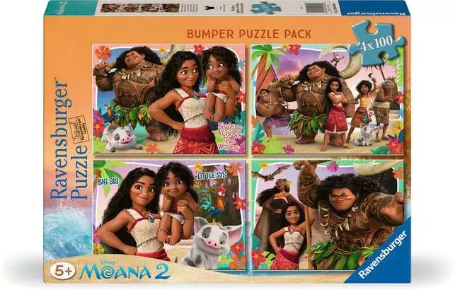 Disney Moana 2: Bumper puzzle 4x100pcs