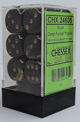 Chessex: 16mm 12D6 Dice Block - Brush