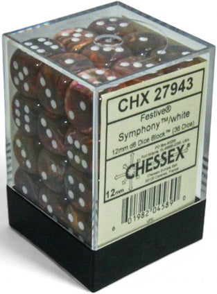 Chessex: 12mm 36D6 Dice Block - Festive