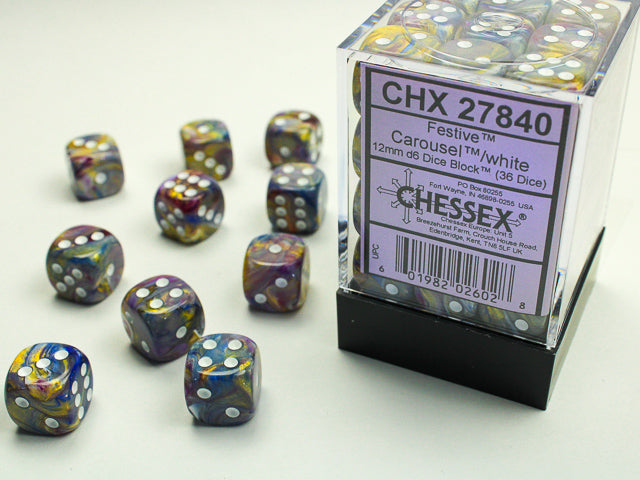 Chessex: 12mm 36D6 Dice Block - Festive