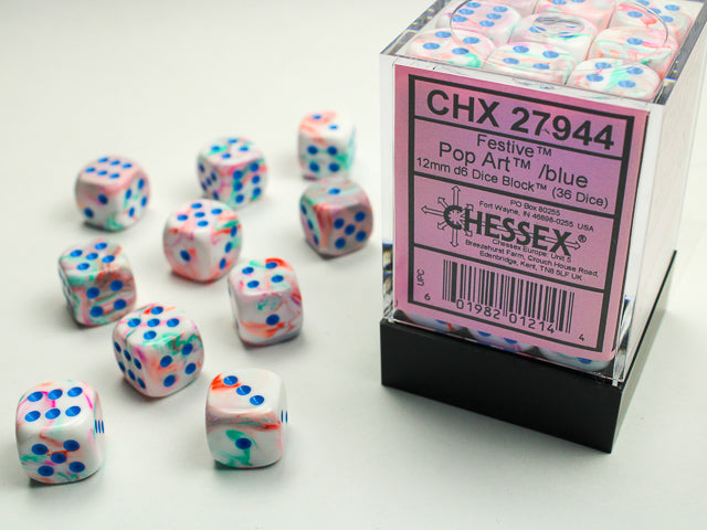Chessex: 12mm 36D6 Dice Block - Festive