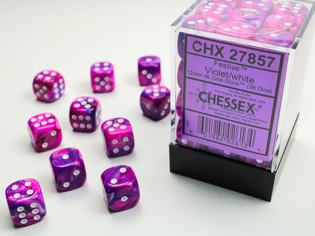 Chessex: 12mm 36D6 Dice Block - Festive
