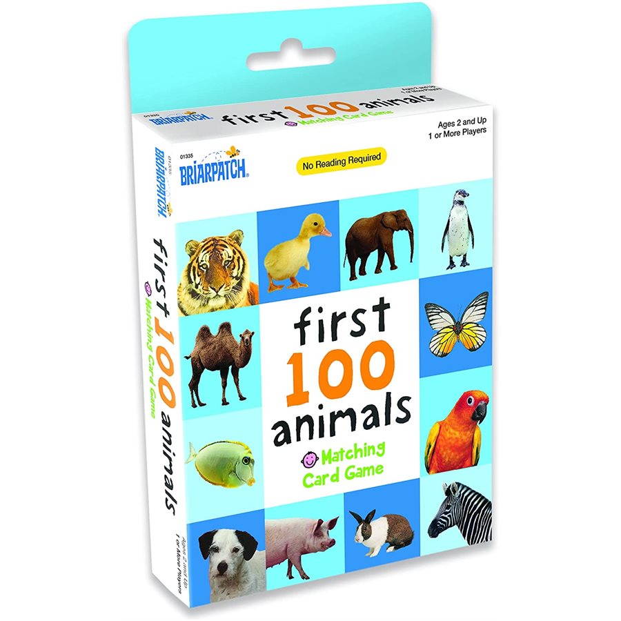 First 100: Animals Matching Card Game