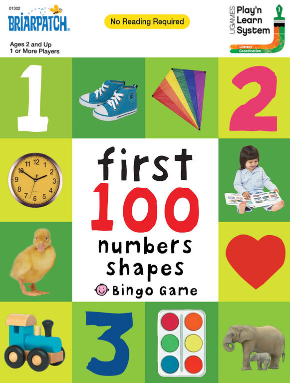 First 100: Numbers and Shapes Bingo Game