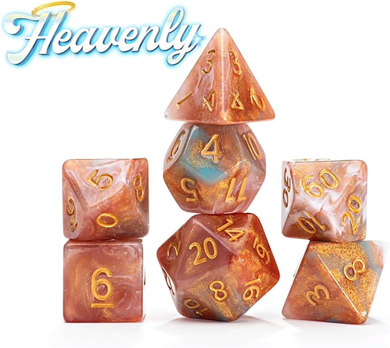 AEther Dice: Polyhedral 7-Dice Set
