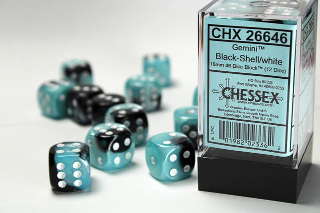 Chessex: 16mm 12D6 Dice Block - Gemini