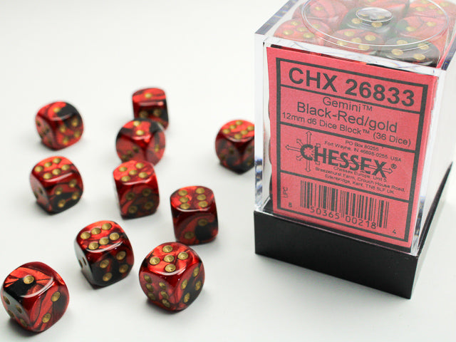 Chessex: 12mm 36D6 Dice Block - Gemini