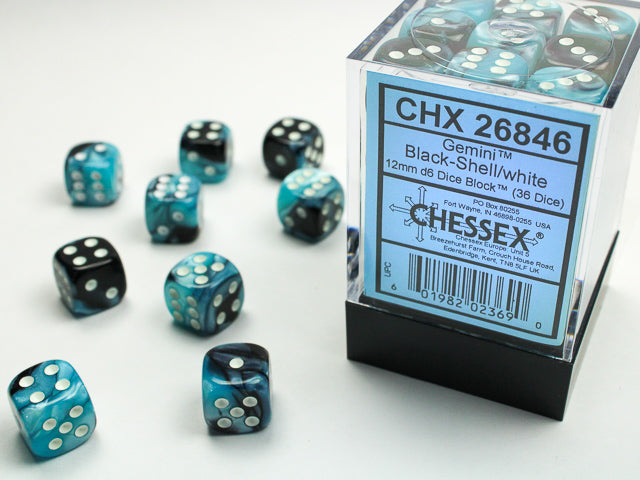 Chessex: 12mm 36D6 Dice Block - Gemini