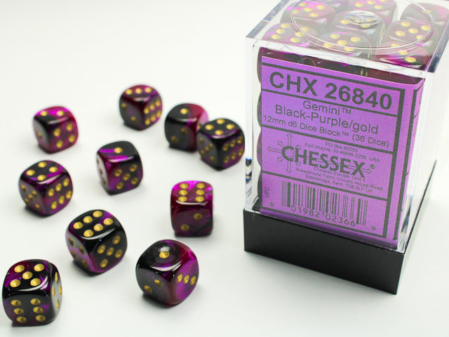 Chessex: 12mm 36D6 Dice Block - Gemini