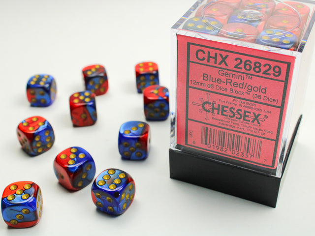 Chessex: 12mm 36D6 Dice Block - Gemini