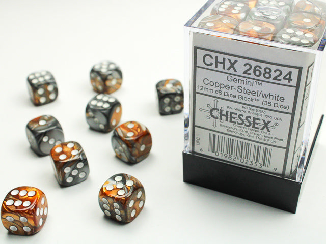 Chessex: 12mm 36D6 Dice Block - Gemini