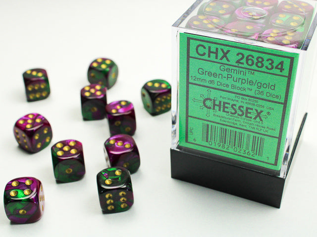 Chessex: 12mm 36D6 Dice Block - Gemini
