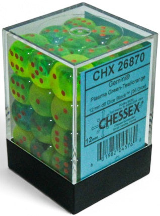 Chessex: 12mm 36D6 Dice Block - Gemini