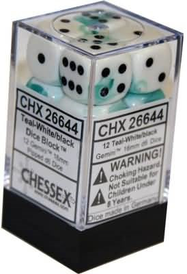 Chessex: 16mm 12D6 Dice Block - Gemini