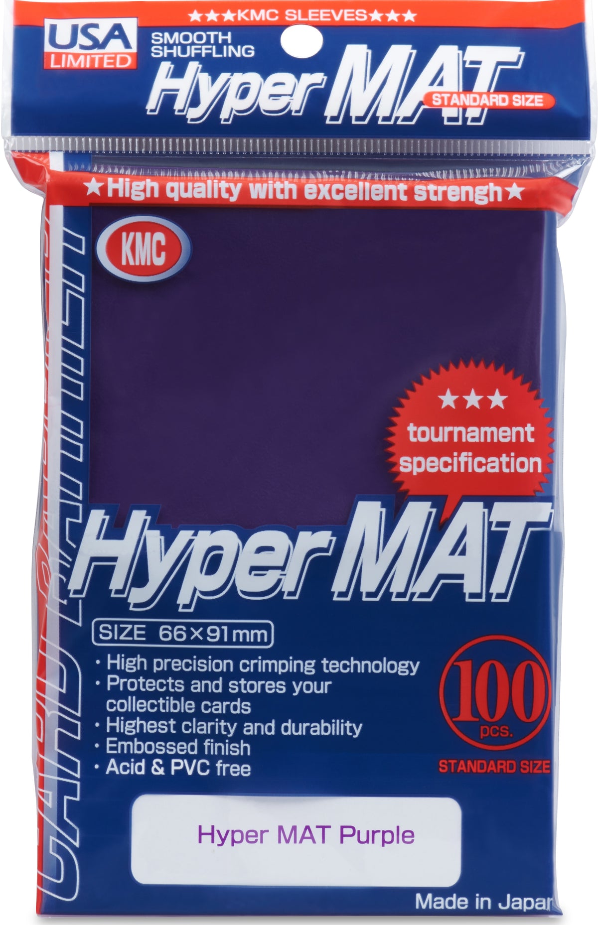 KMC Hyper Matte Sleeves 100CT
