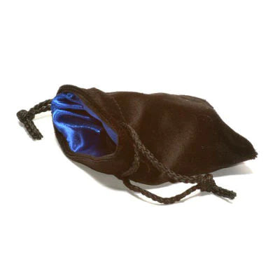 Dice Bag: Small Satin Lined Black/Blue