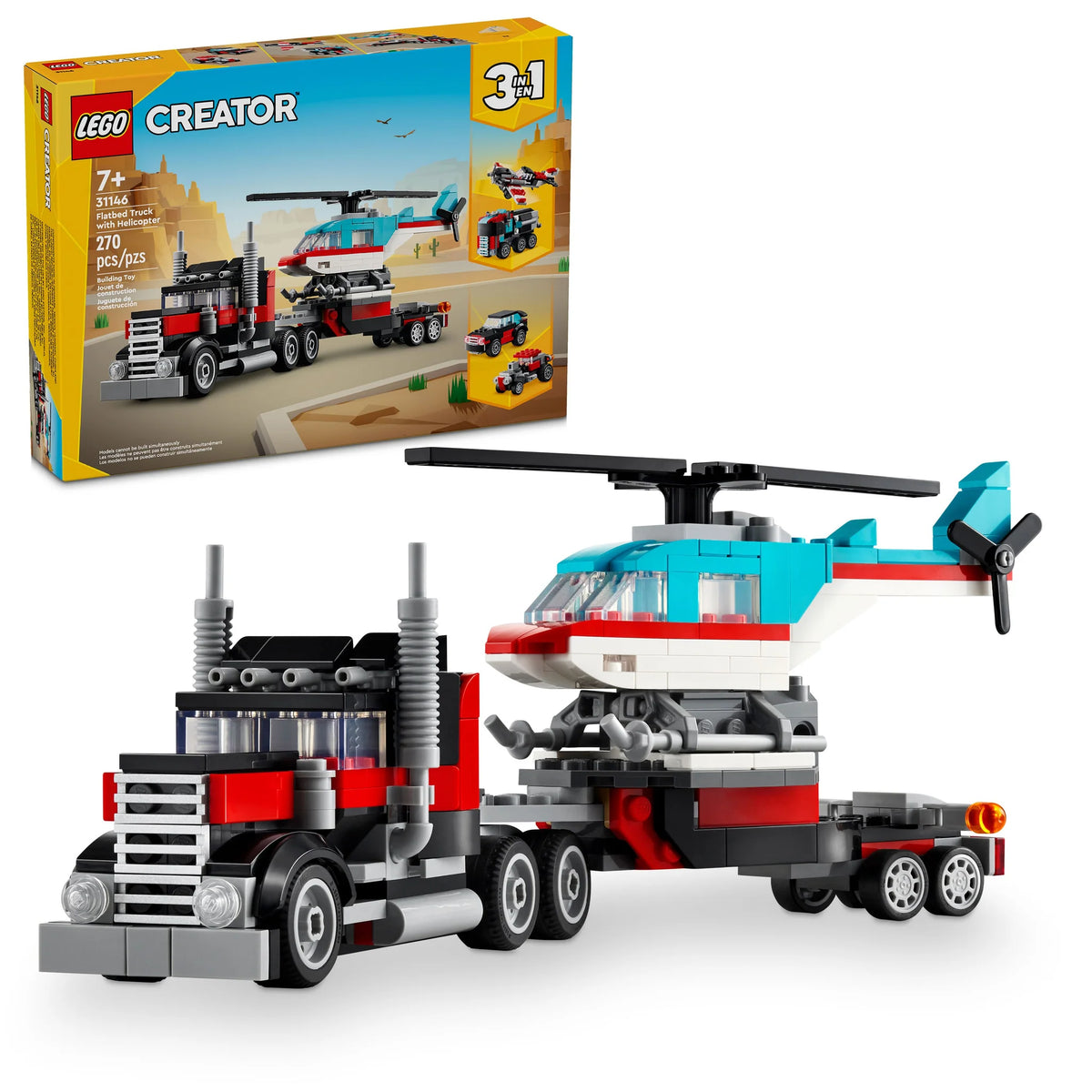 LEGO - Flatbed Truck with Helicopter