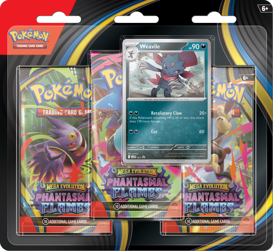 Pokemon ME02 Phantasmal Flames 3PK Blister ** Pre Order **
