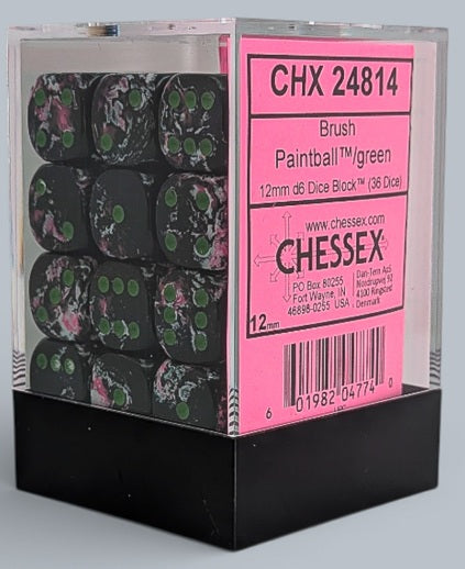 Chessex: 12mm 36D6 Dice Block - Brush