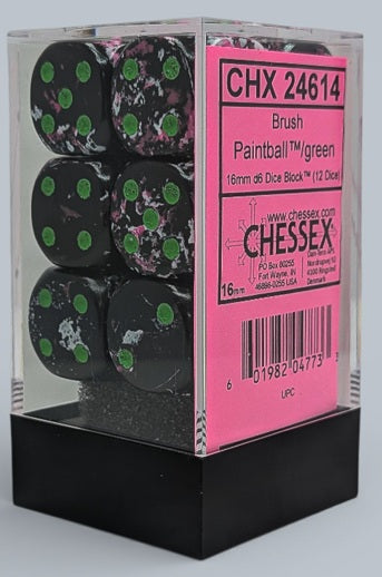 Chessex: 16mm 12D6 Dice Block - Brush