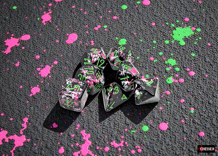 Chessex: Polyhedral 7-Dice Set - Brush