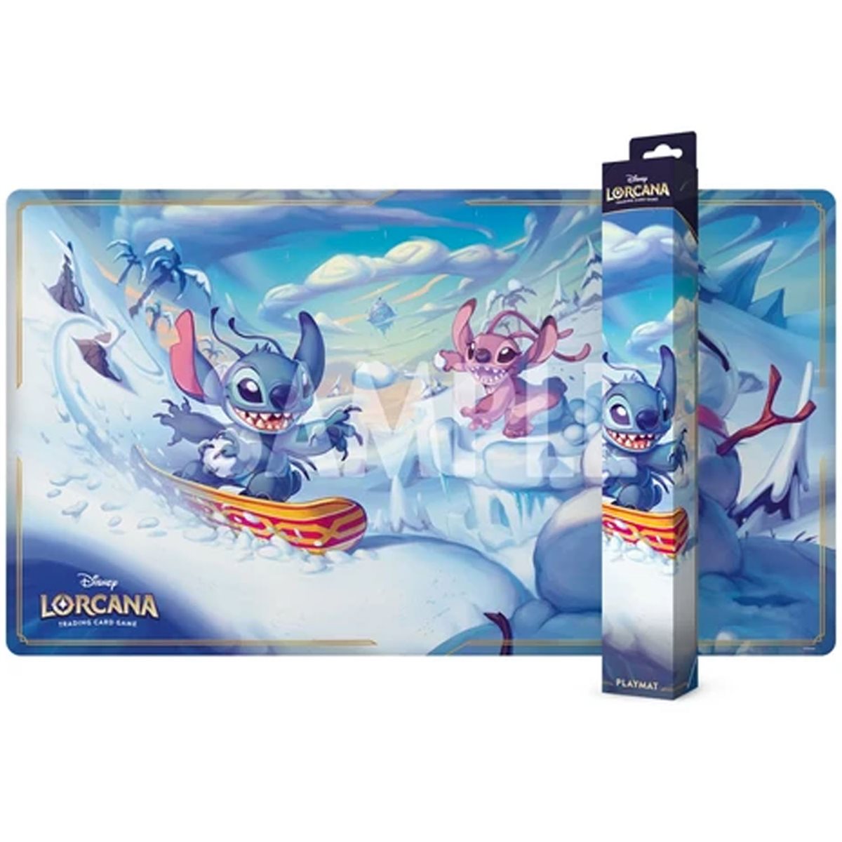 Playmat : Disney Lorcana - Hyperia City - Snowboarding Stitch