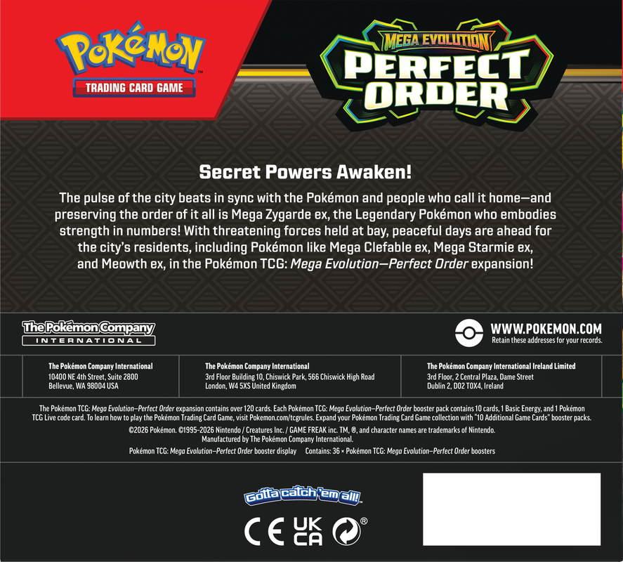 Pokemon ME03 Perfect Order Booster Box **Pre-Order**