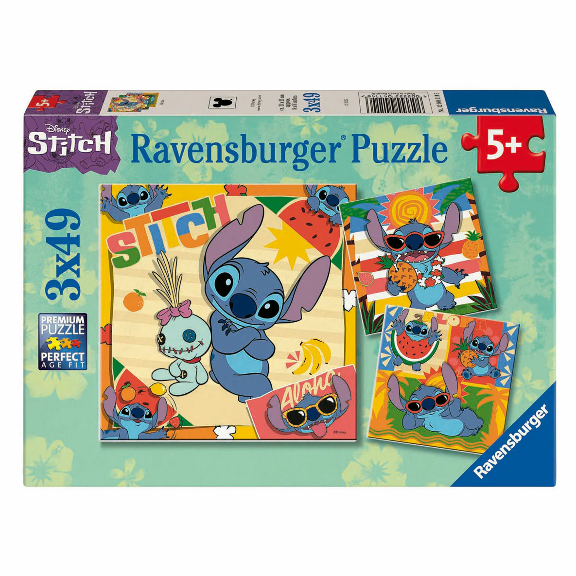 Stitch - Aloha Puzzle 3x49 Pcs