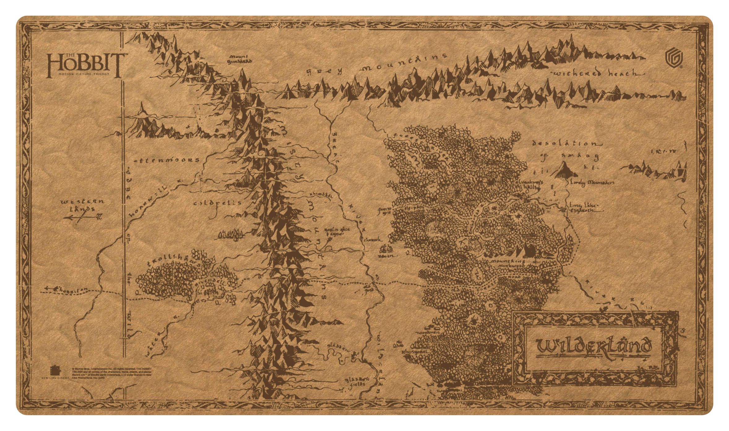UG - Playmat - Leather The Hobbit Map **Pre-Order**