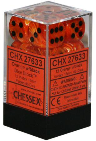 Chessex: 16mm 12D6 Dice Block - Vortex
