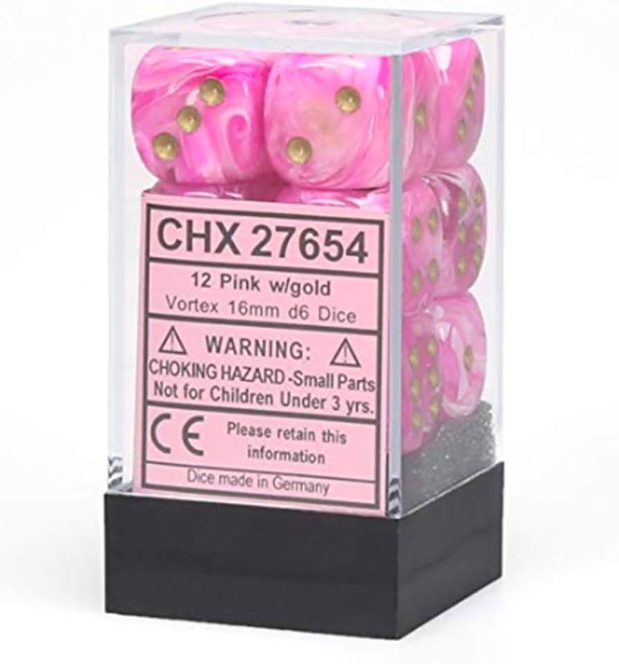 Chessex: 16mm 12D6 Dice Block - Vortex