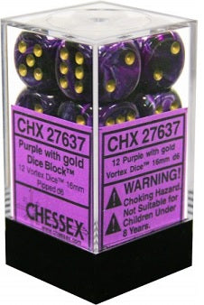 Chessex: 16mm 12D6 Dice Block - Vortex
