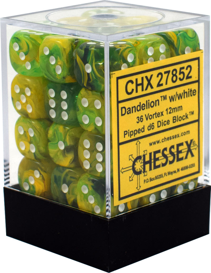 Chessex: 12mm 36D6 Dice Block - Vortex