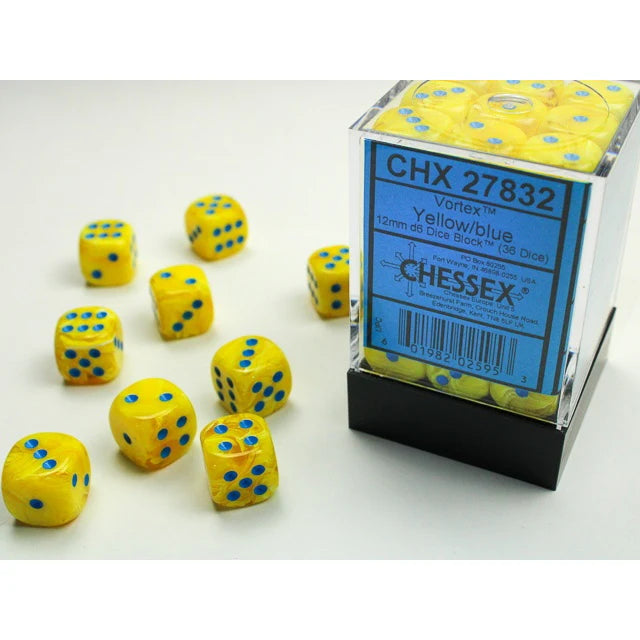Chessex: 12mm 36D6 Dice Block - Vortex