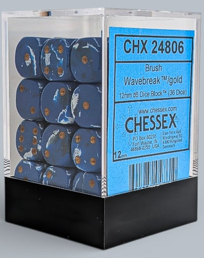 Chessex: 12mm 36D6 Dice Block - Brush