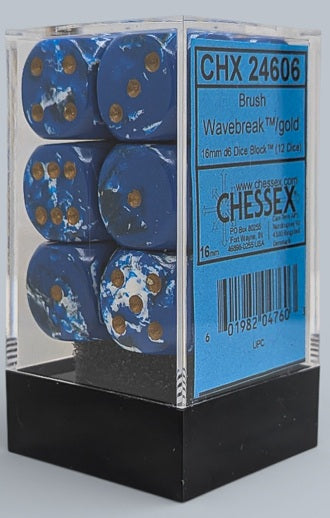 Chessex: 16mm 12D6 Dice Block - Brush