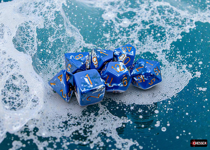 Chessex: Polyhedral 7-Dice Set - Brush