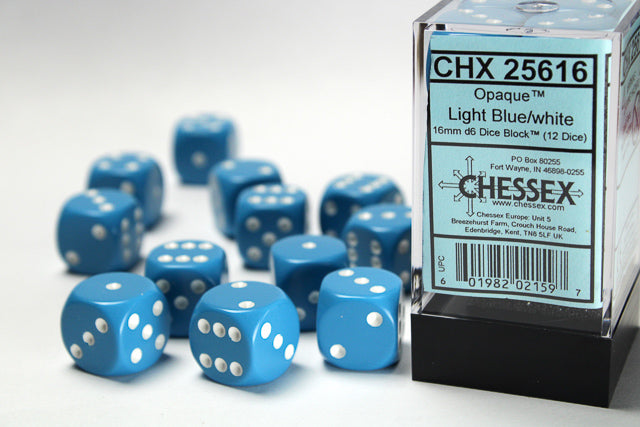 Opaque 12D6 Light Blue/White