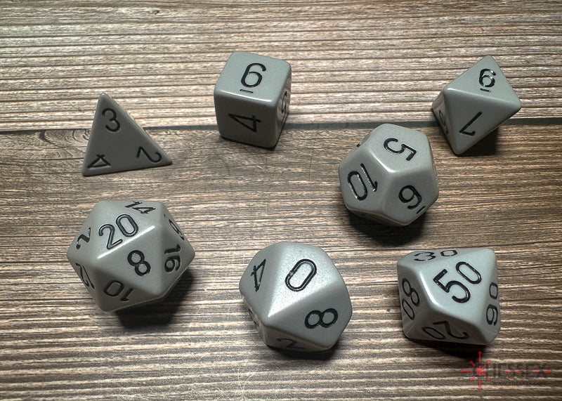 Opaque 7 Die Set Dark Grey/Black