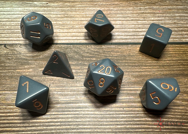 Opaque 7 Die Set Dark Grey/Copper