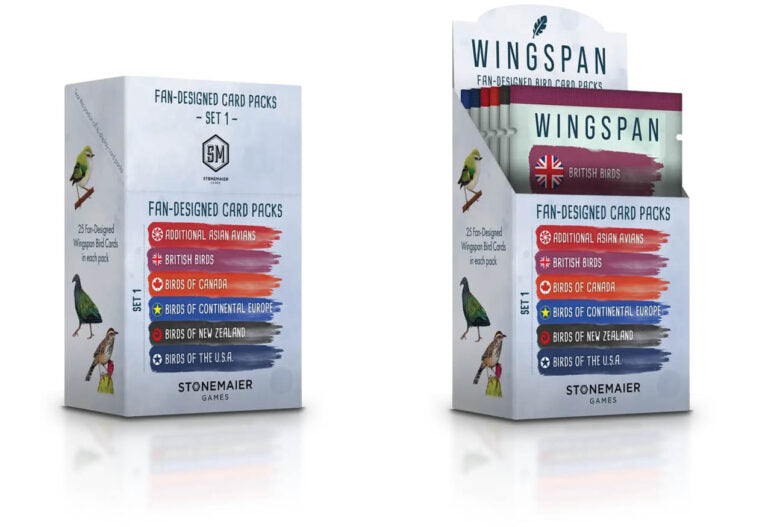 WingSpan Fan-Designed Bird Promo Card Box of 6 Set 1