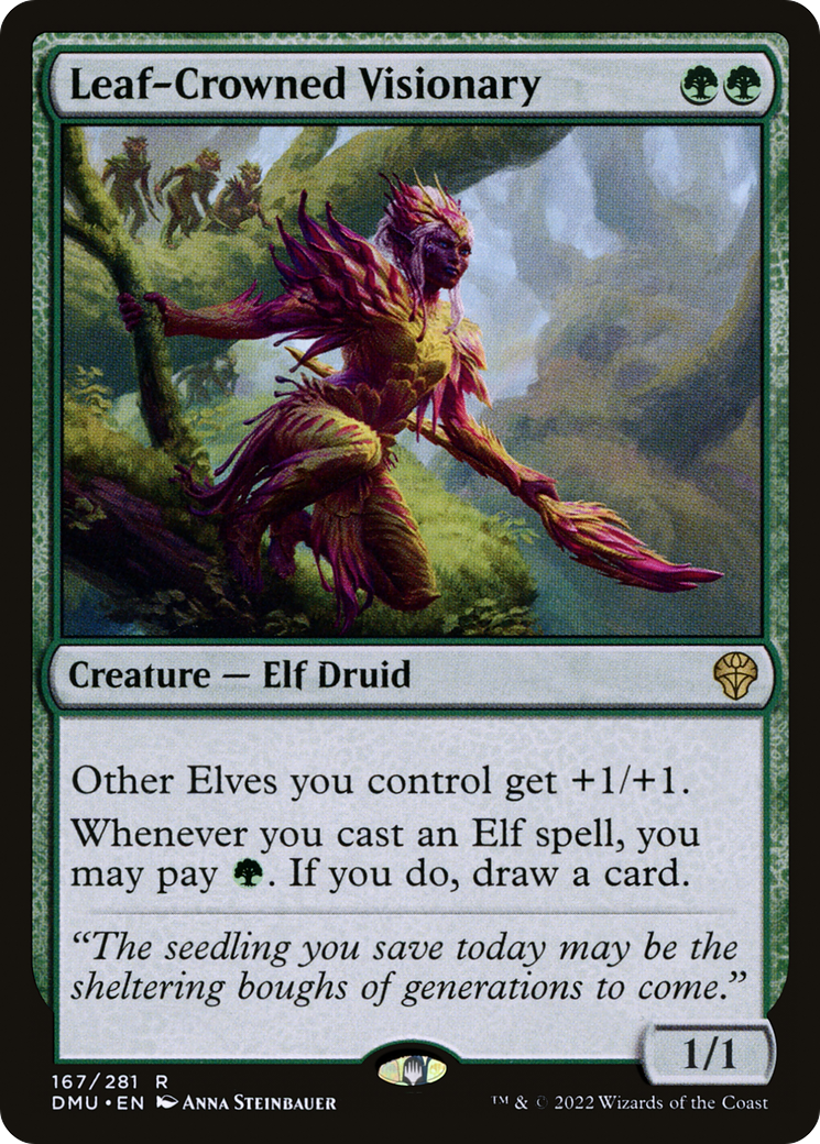 Leaf-Crowned Visionary - Dominaria United - 167