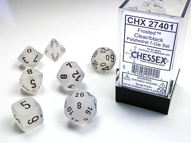 Chessex: Polyhedral 7-Dice Set - Frosted