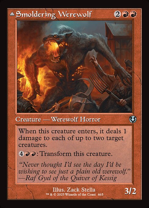 Smoldering Werewolf // Erupting Dreadwolf - Innistrad Remastered - 465