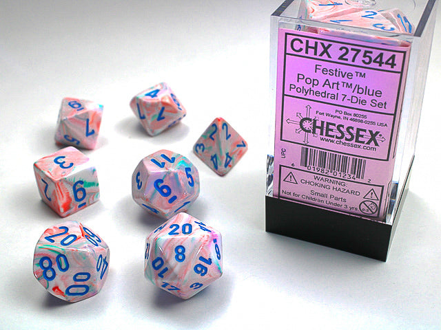 Chessex: Polyhedral 7-Dice Set - Festive