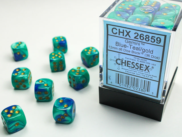 Chessex: 12mm 36D6 Dice Block - Gemini