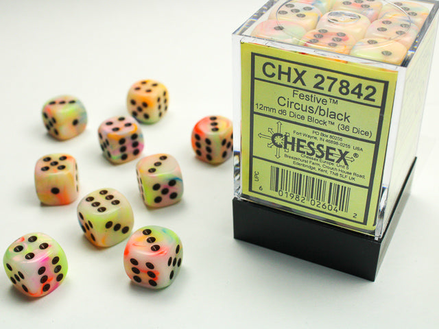 Chessex: 12mm 36D6 Dice Block - Festive